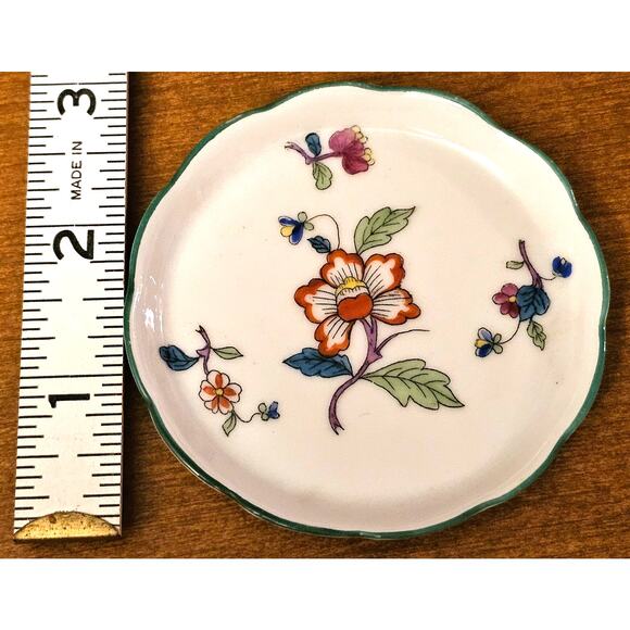 RARE Vintage Herend Hungary 1839- 1939 Butter Pat Dish Mini Plate D (gg310) - Picture 3 of 4